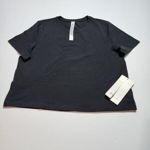 Lululemon Athletica Crew Neck Black Tee Size 10
